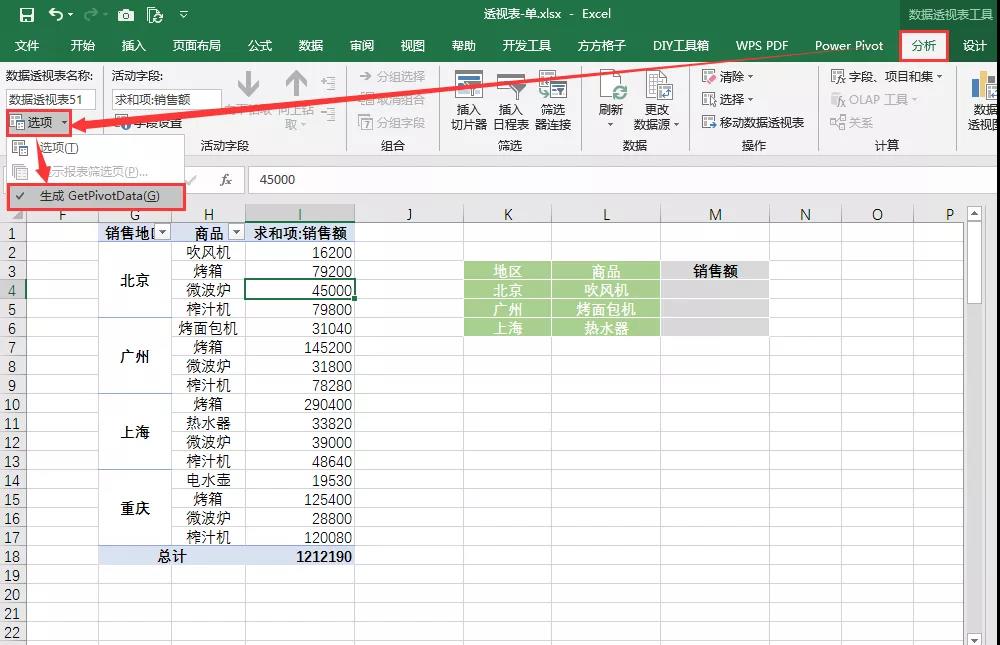 透视实例表数据怎么做_透视实例表数据分析_数据透视表实例
